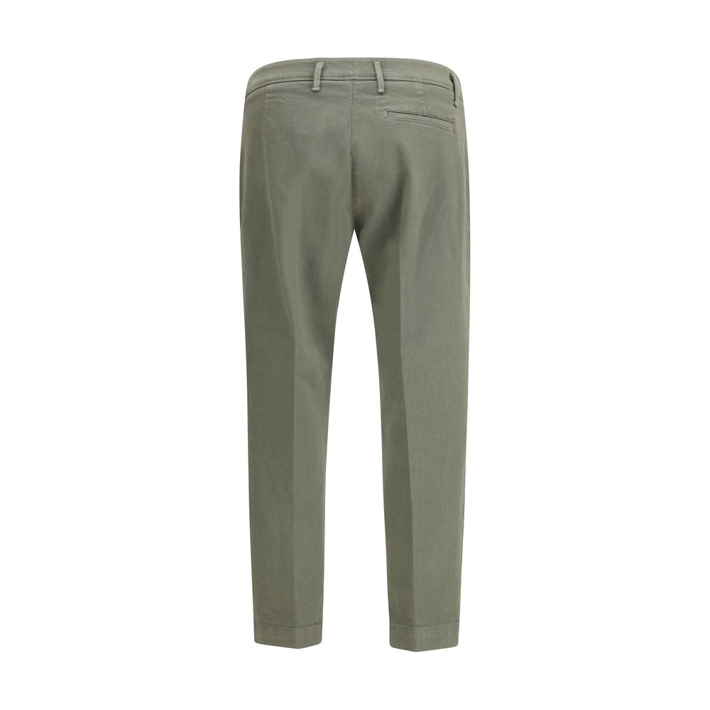Bicolor Cotton Casual Pants