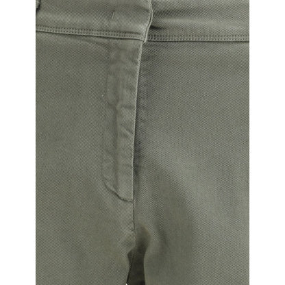Bicolor Cotton Casual Pants
