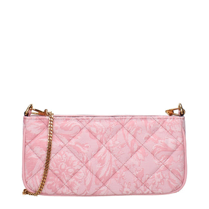 Pink Fabric Crossbody Bag