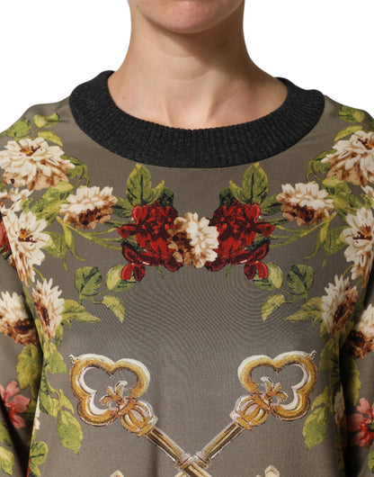 Enchanted Sicily Silk Crewneck Blouse Sweater