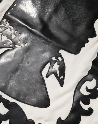 Cream Silk Silhouette Detail Short Sleeve Top