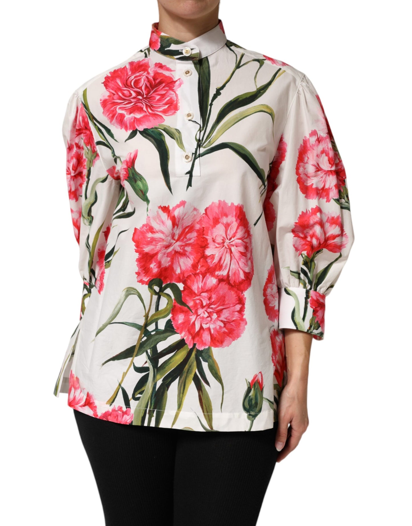 Multicolor Floral Long Sleeves Blouse Top