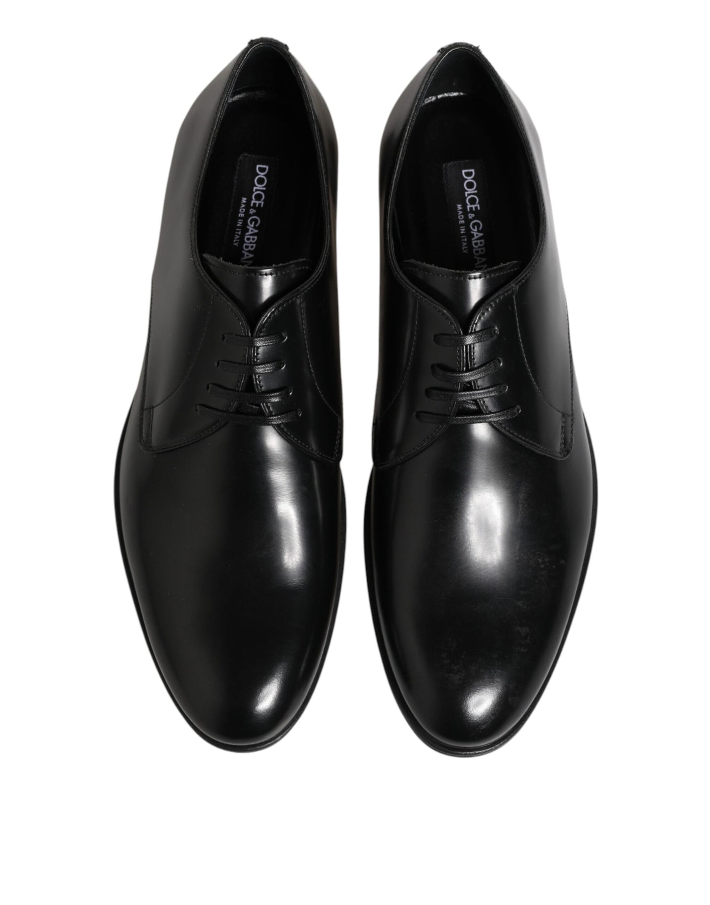 Black Calfskin Leather Derby Dress Shoes
