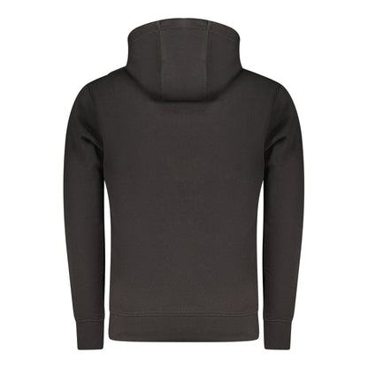 Black Cotton Men Sweatshirt