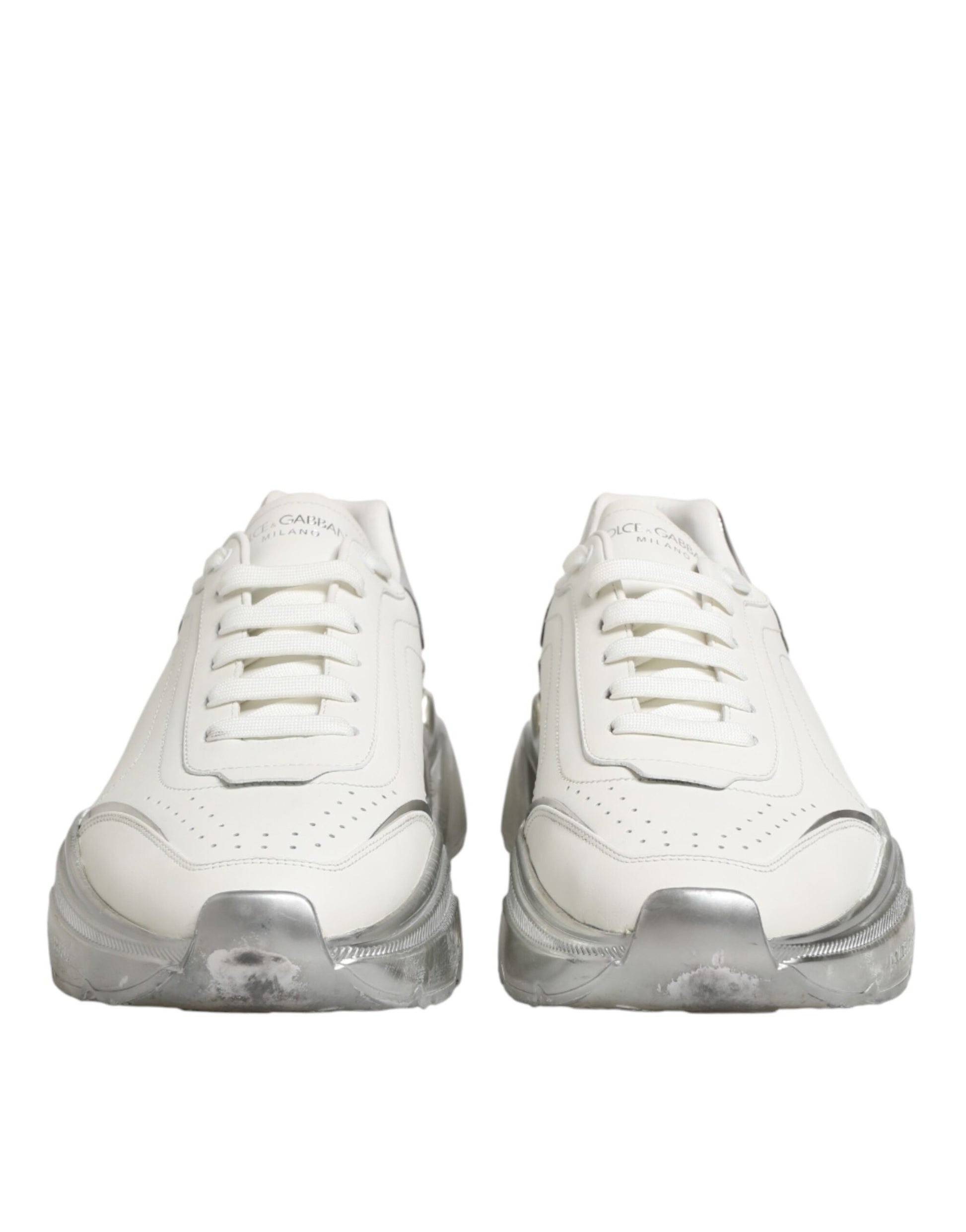 White Silver Daymaster Low Top Sneakers Shoes