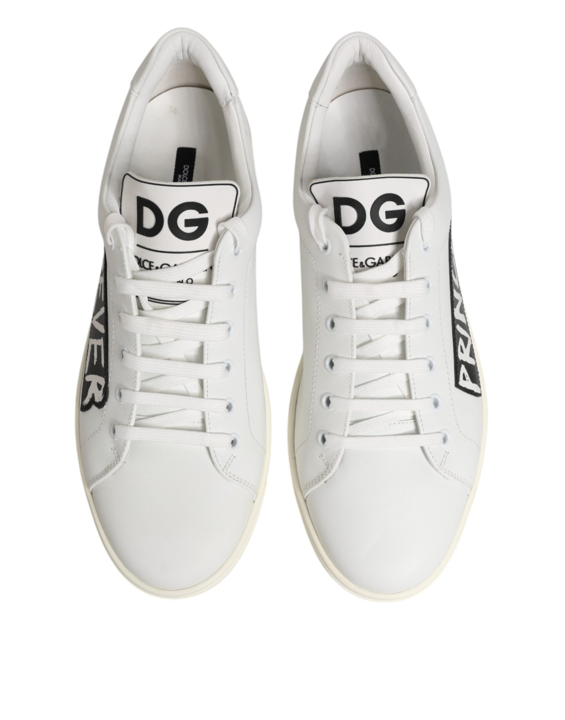 White Prince Leather Low Top Men Sneakers Shoes