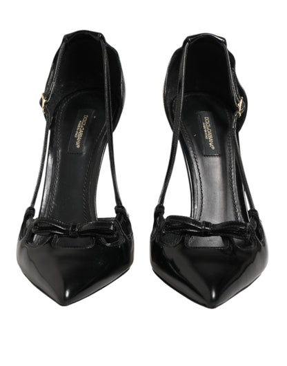 Black Patent Leather High Heels Pumps Shoes