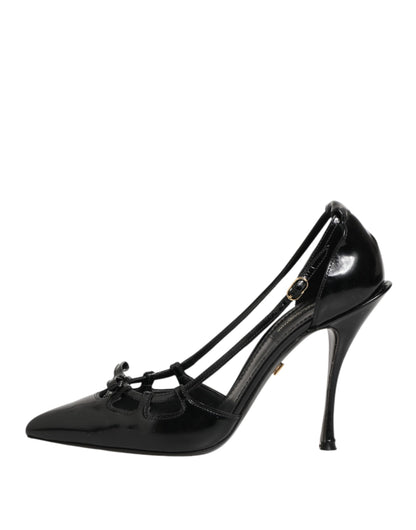 Black Patent Leather High Heels Pumps Shoes