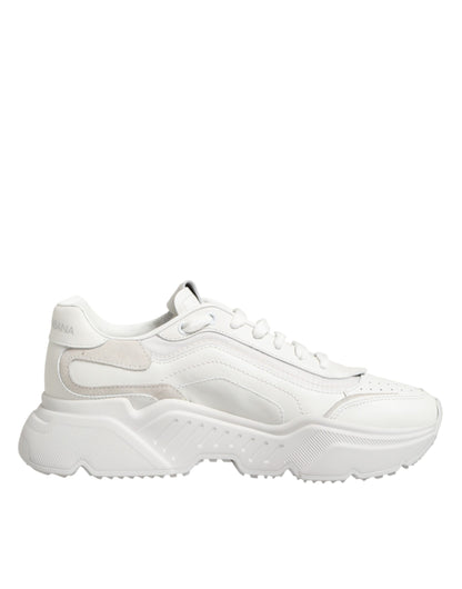 White Leather Daymaster Low Top Sneakers Shoes