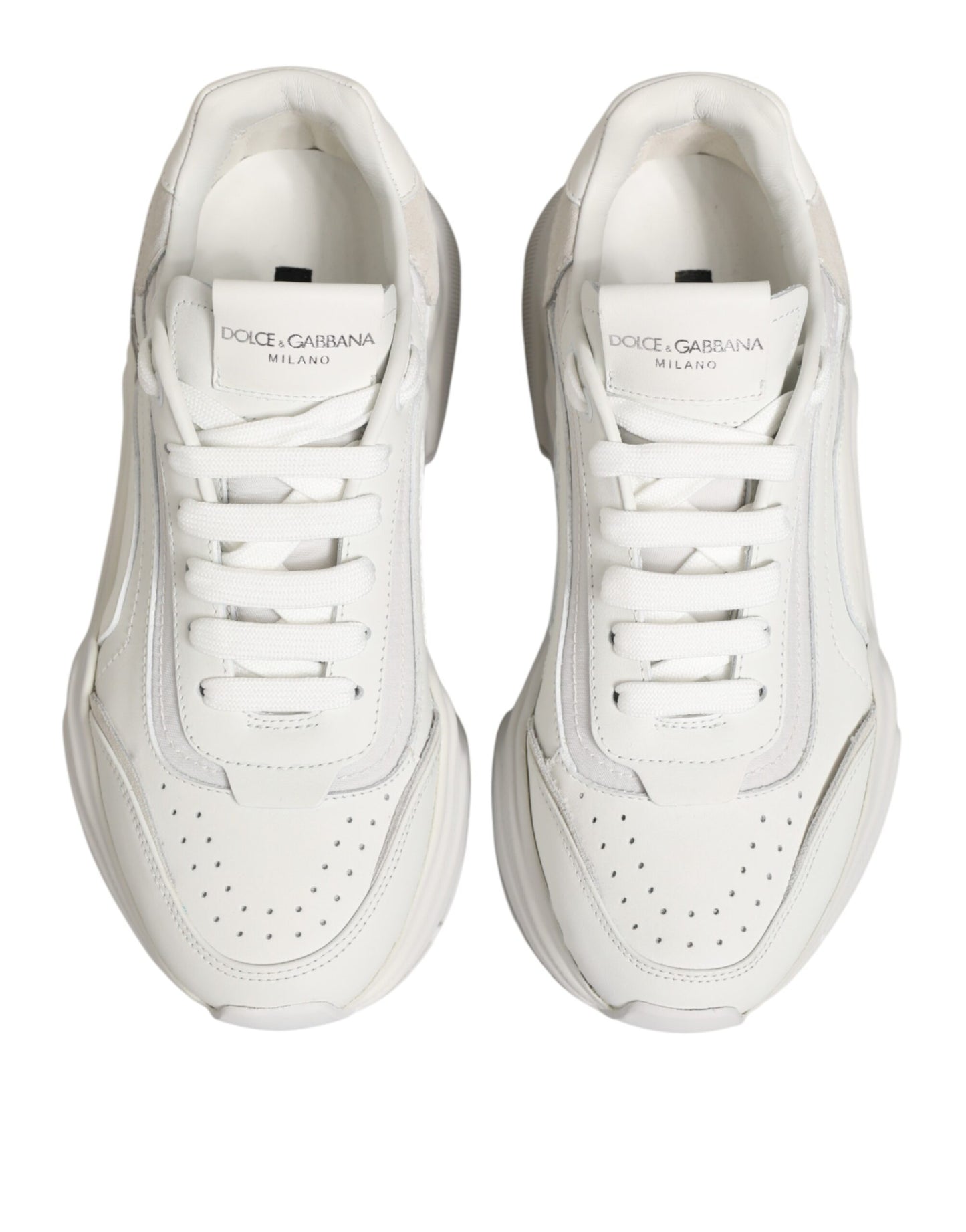 White Leather Daymaster Low Top Sneakers Shoes