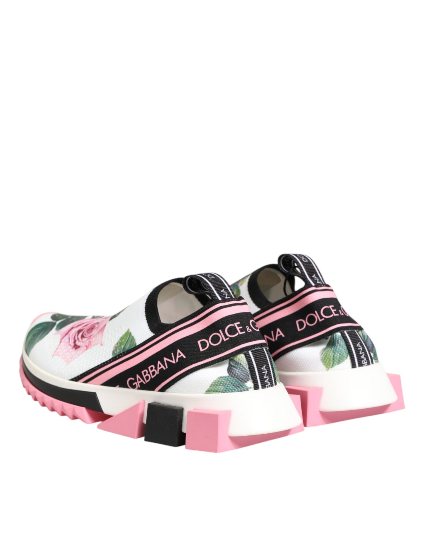 White Rose Print Sorrento Sneakers Shoes