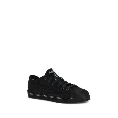 Black Leather Low Top Sneakers