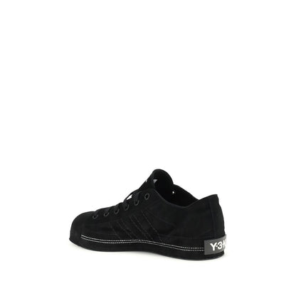 Black Leather Low Top Sneakers