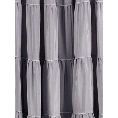 Gray Silk Long Skirt