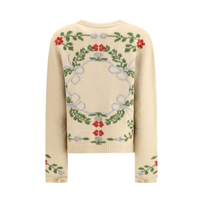 Beige Alpaca Vicugna Pacos Cardigan