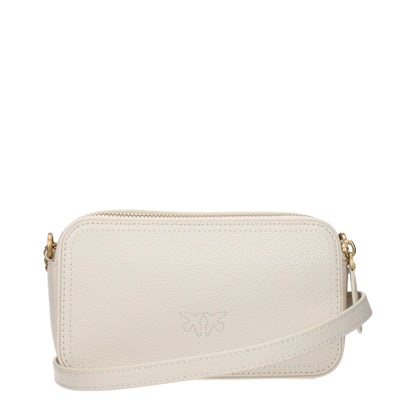 Beige Leather Crossbody Bag