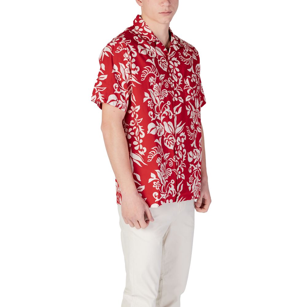 Red Cotton Shortsleeve Shirt