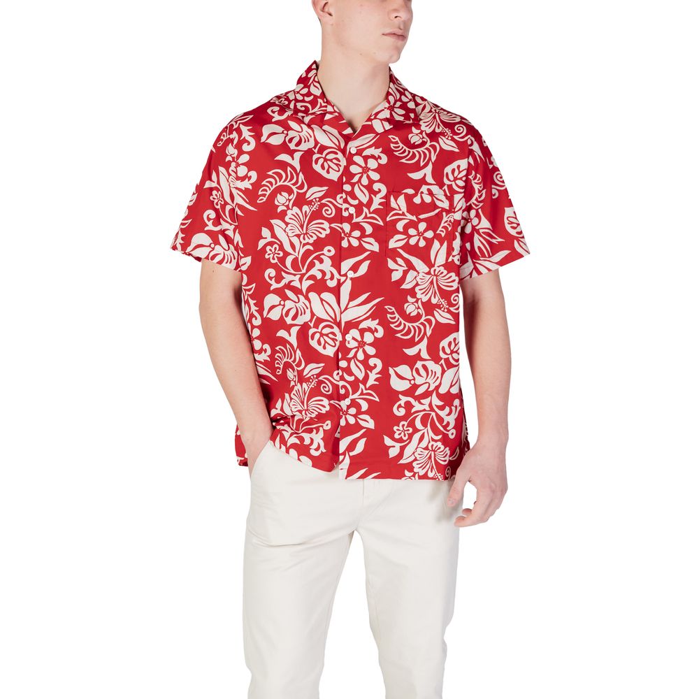 Red Cotton Shortsleeve Shirt