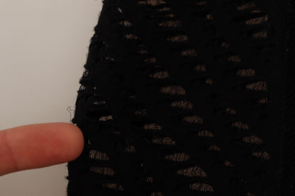 Bodycon Sheath Black Viscose Long Sleeves Mini Dress