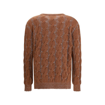 Brown Fleece Wool Sweatshirt