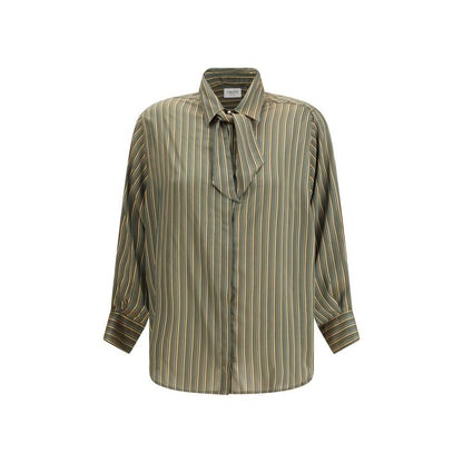 Green Viscose Pattern Shirt