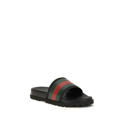 Black Rubber Slippers