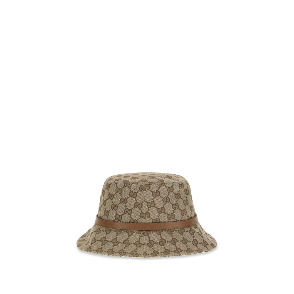 Beige Polyester Bucket Hat