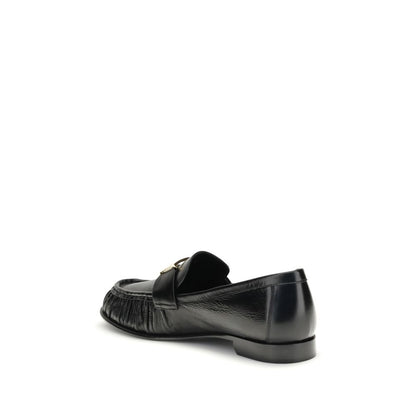 Black Calf Leather Bos Taurus Slip-On Loafers