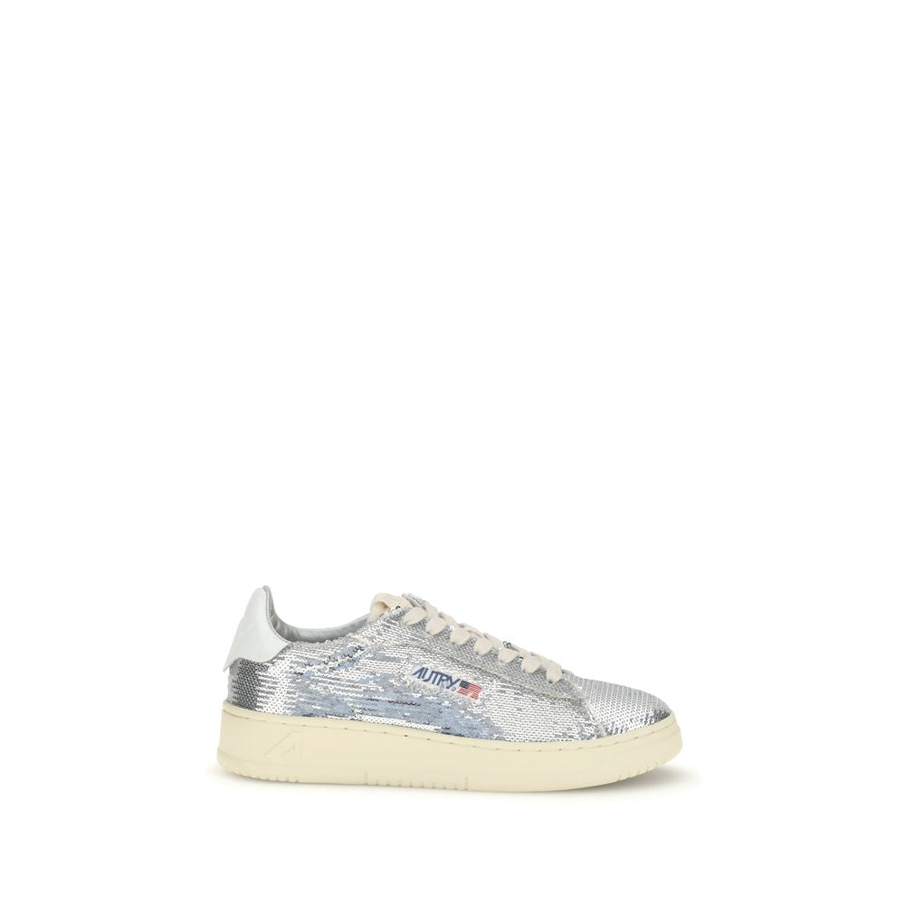 Silver Calf Leather Bos Taurus Low Top Sneakers