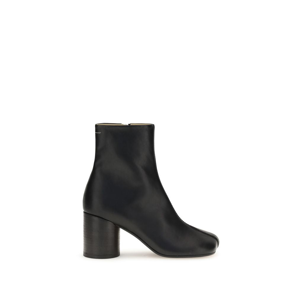Black Calf Leather Bos Taurus Ankle Boots