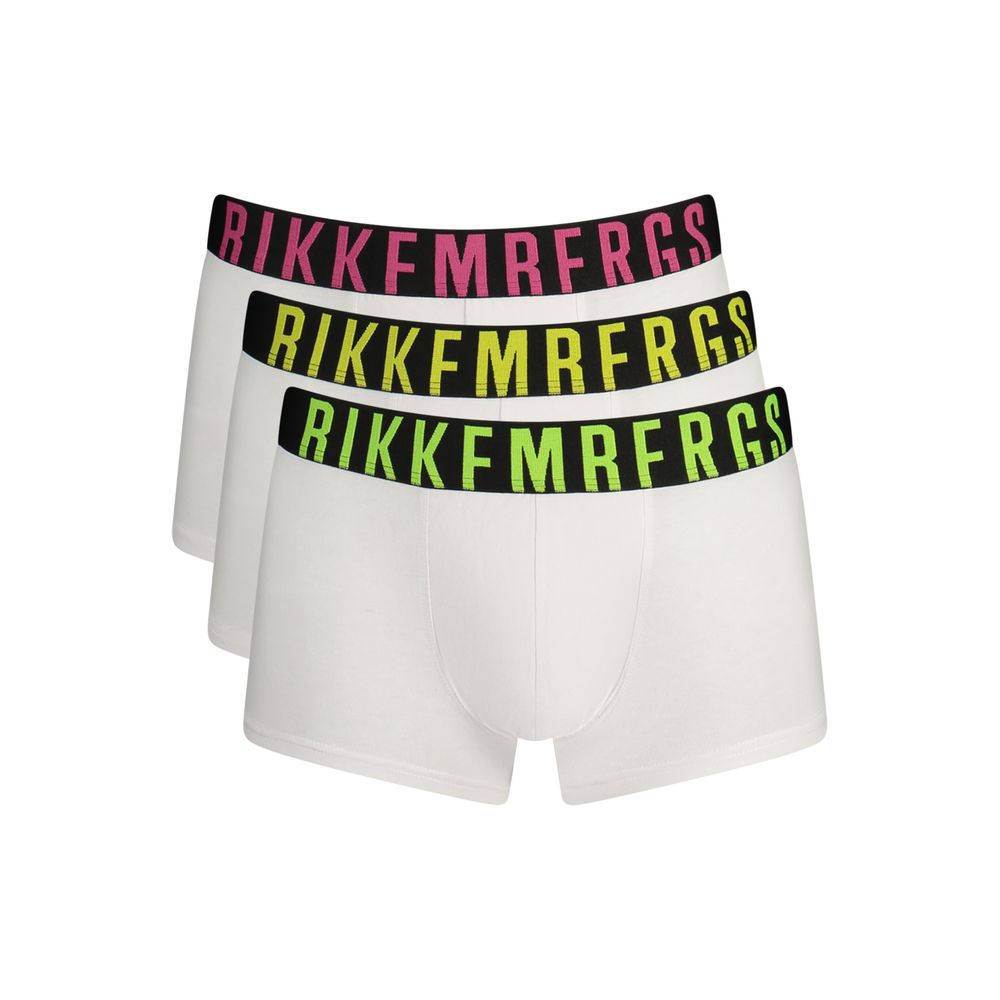 White Cotton Men Boxer Short