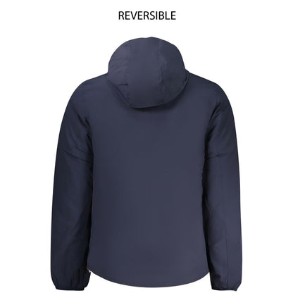 Blue Nylon Men's Reversible Jacket