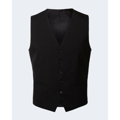 Black Polyester Waistcoat
