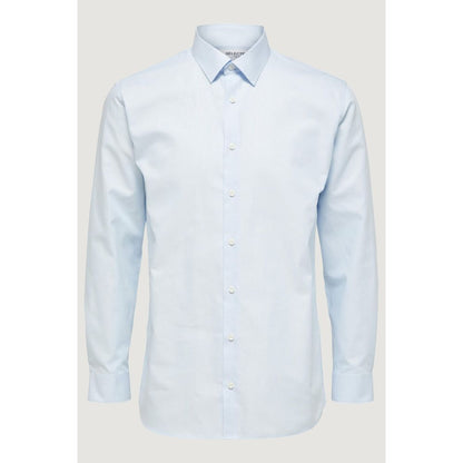 Blue Cotton Dress Shirt