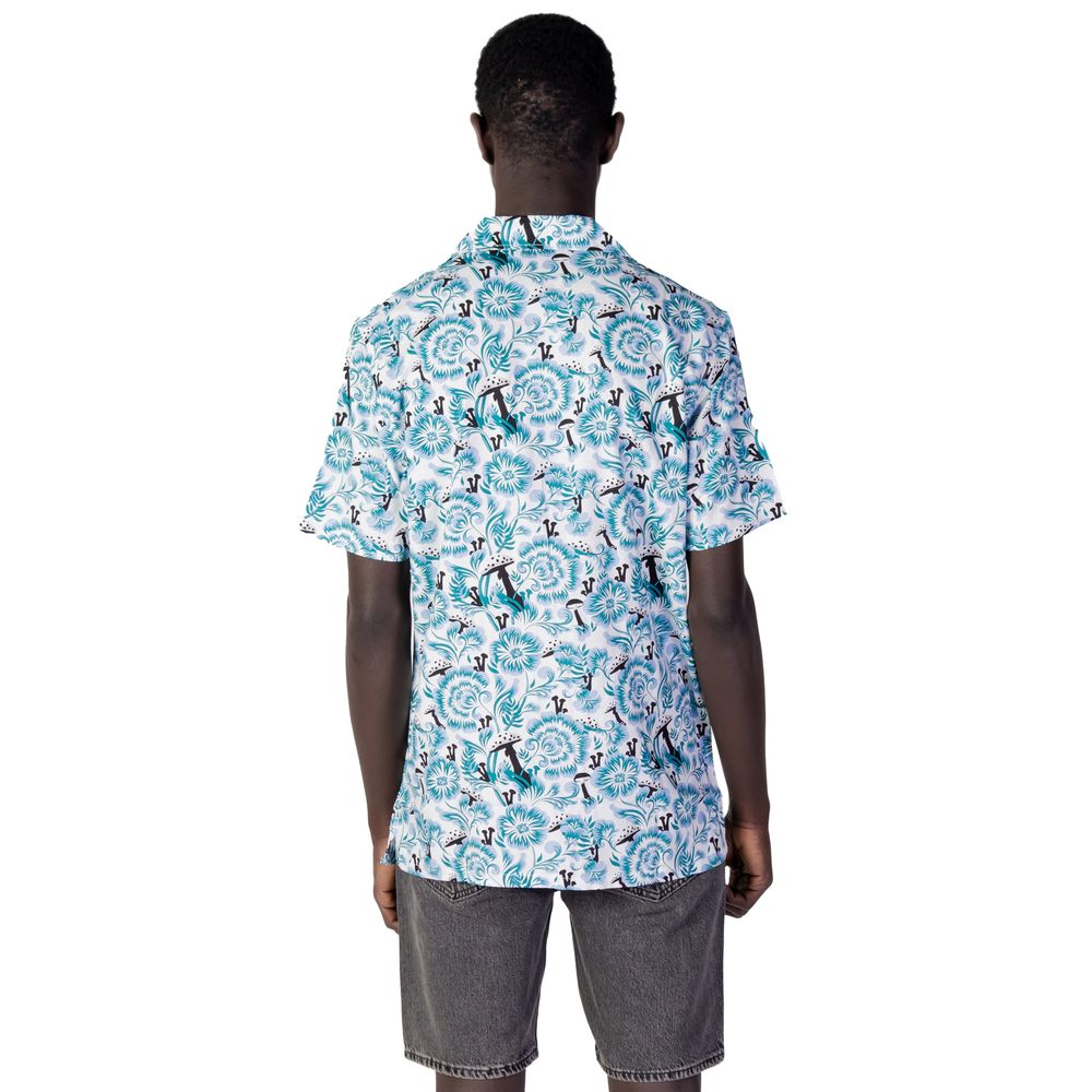 Blue Cotton Shortsleeve Shirt