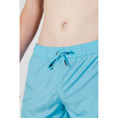 Blue Polyester Swim Shorts