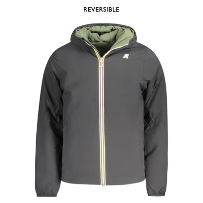 Black Nylon Men's Reversible Jacket