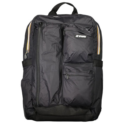 Black Nylon Men Backpack