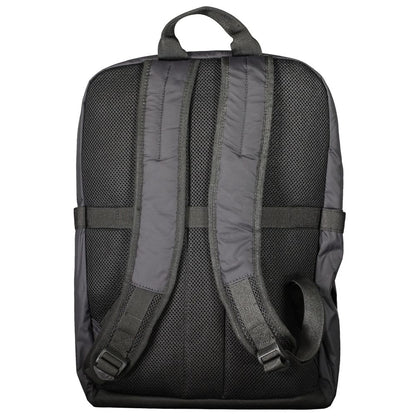 Black Nylon Men Backpack