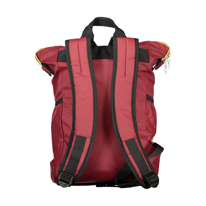 Red Polyamide Unisex Backpack