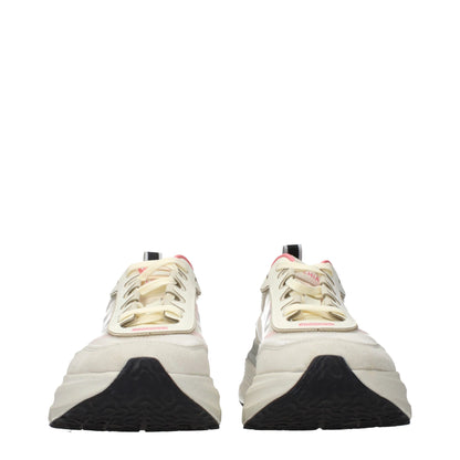 Beige Fabric Chunky Sneakers