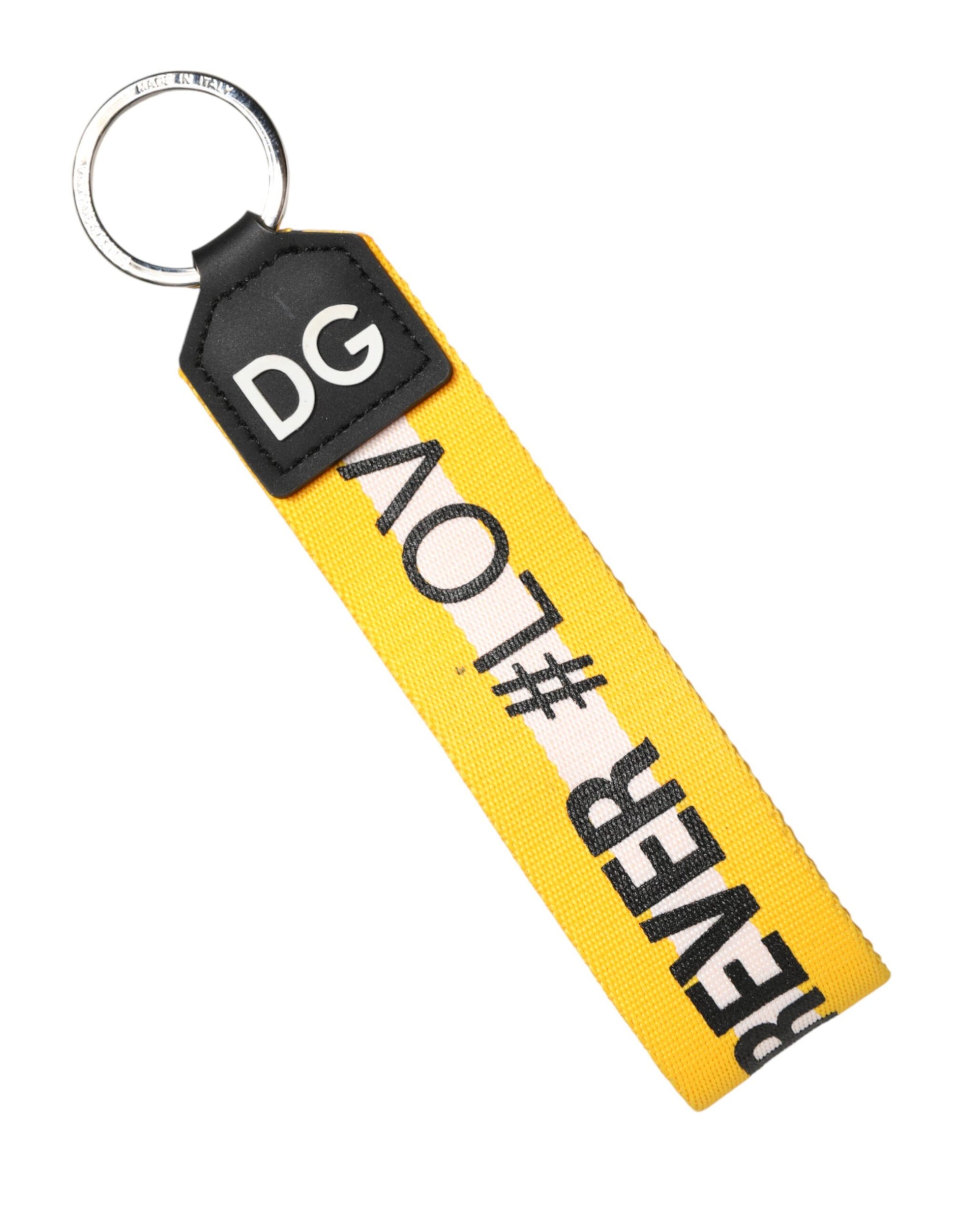 Multicolor Logo Polyester Brass Holder Keychain Keyring