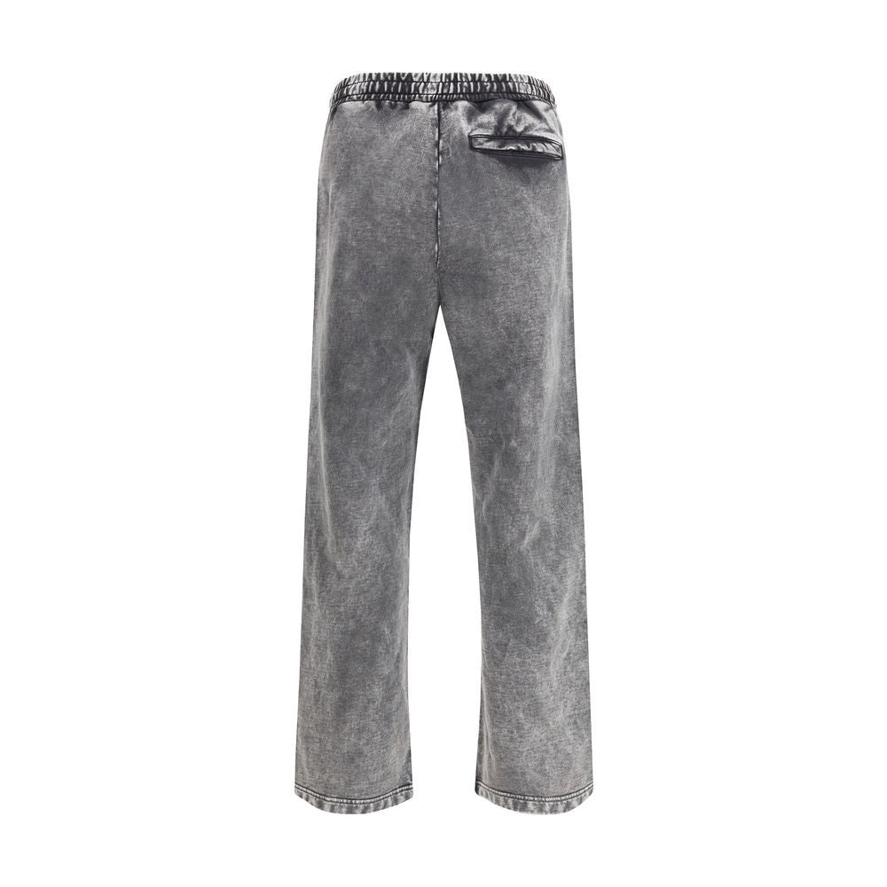 Gray Cotton Casual Pants
