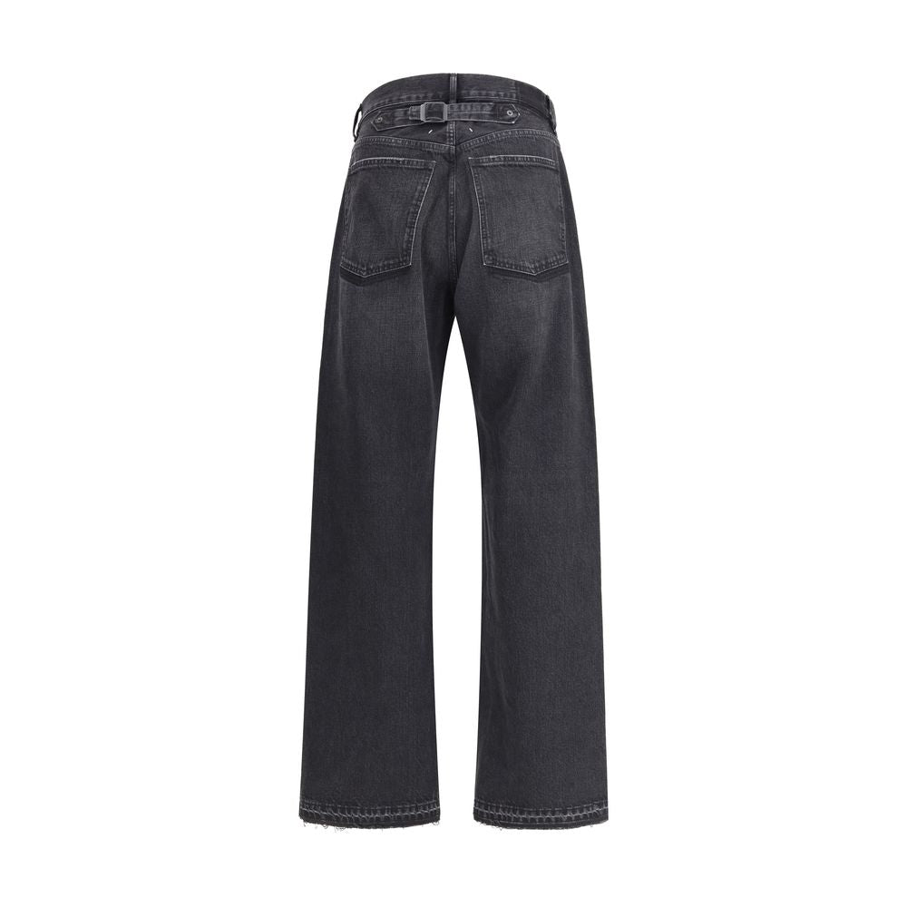 Black Cotton High-Waisted Jean