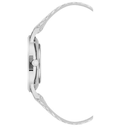 Gray Leather Dress Watch