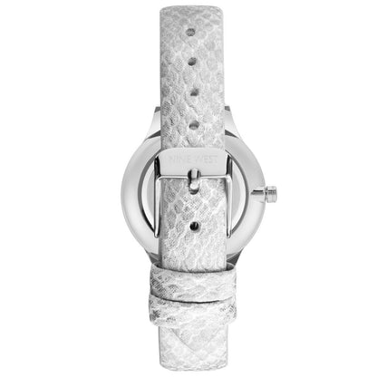 Gray Leather Dress Watch