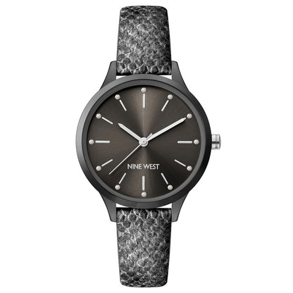 Black Leather Dress Watch