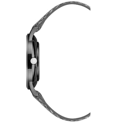 Black Leather Dress Watch