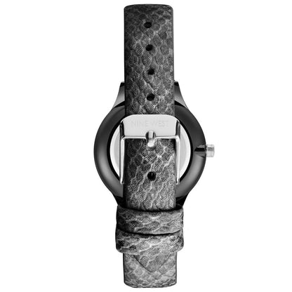 Black Leather Dress Watch