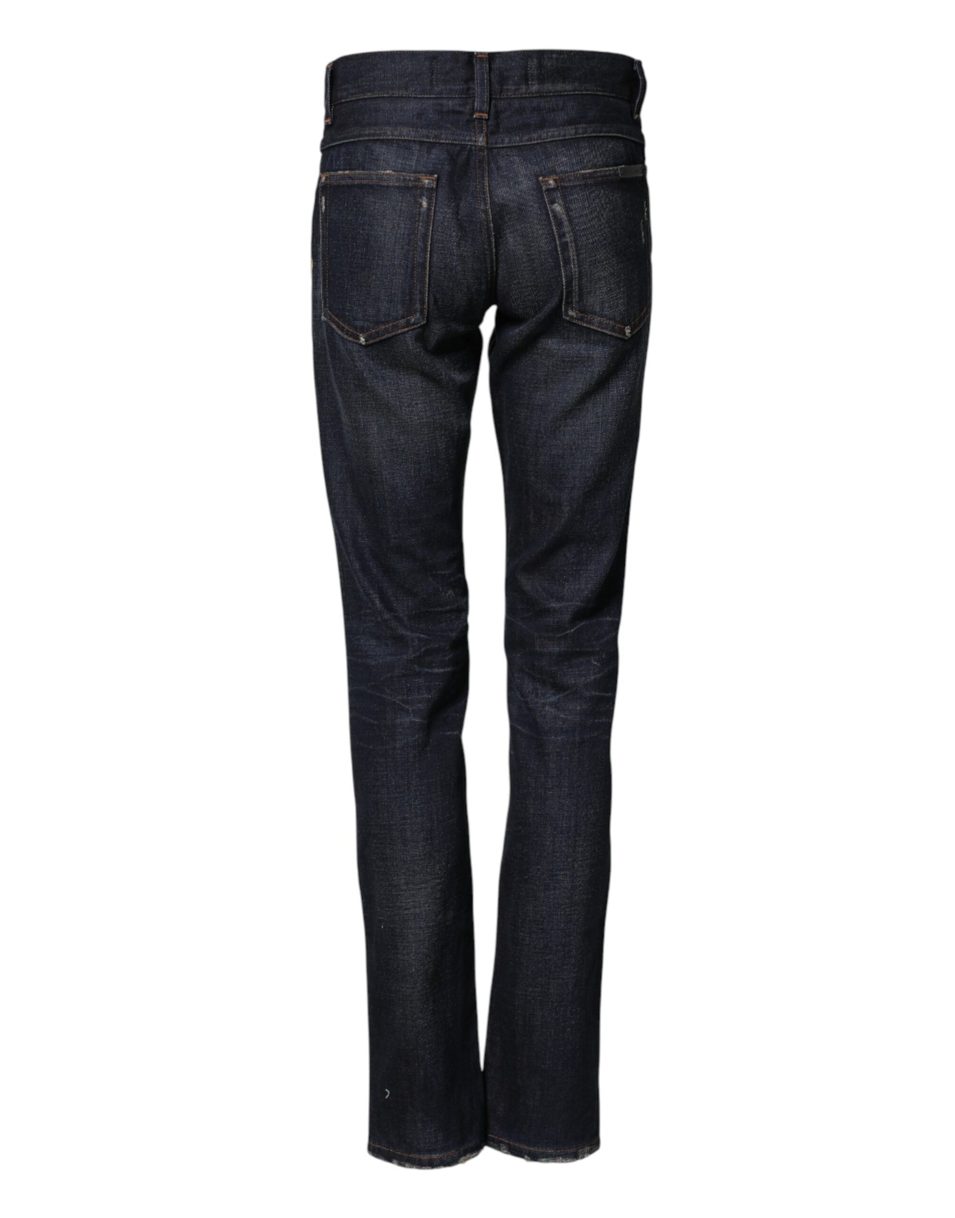 Dark Blue Watch GOLD Men Skinny Denim Jeans